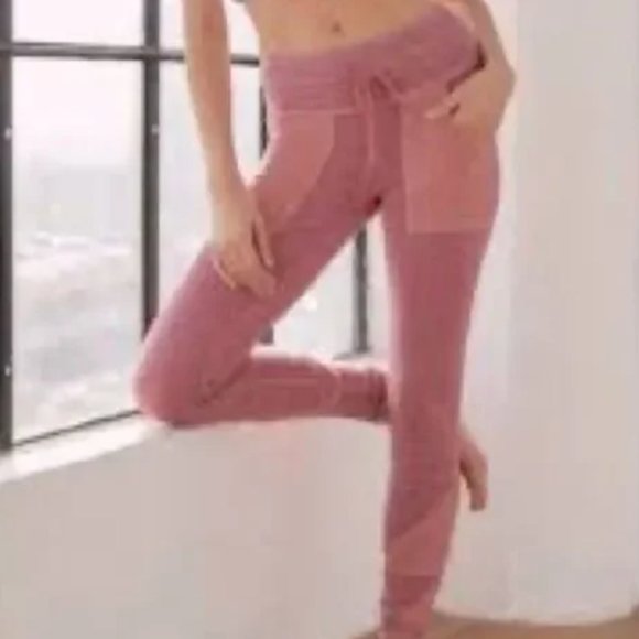 Free People Legging Kyoto in Rose NWT XS drawstring jogger w pockets - Picture 2 of 6
